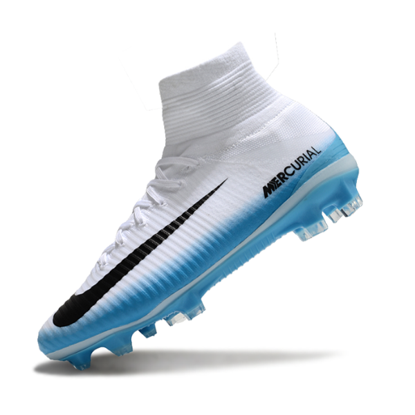 Nike Mercurial Superfly 5 Elite White and Light Blue FG