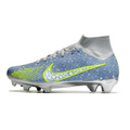 Nike Zoom Mercurial Superfly 9 Elite Gray Green and Silver FG