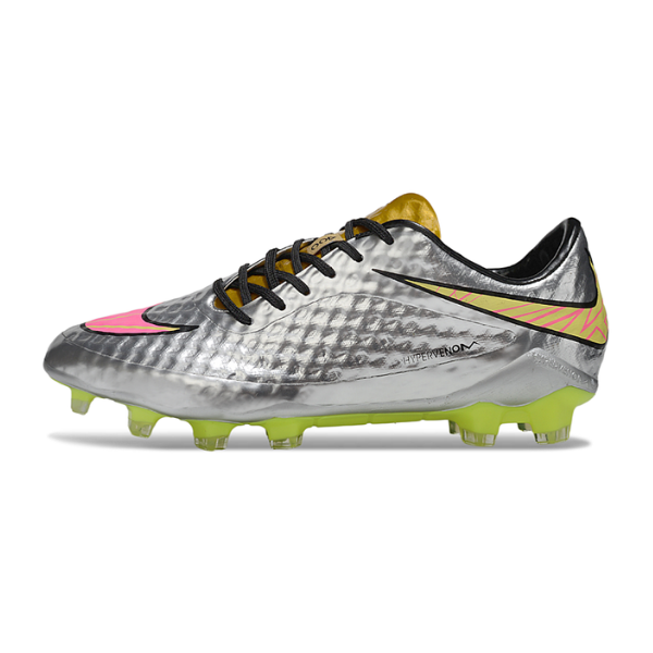 Nike Phantom Hypervenom Elite Gray Gold and Pink FG