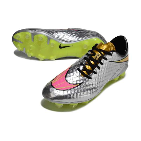 Nike Phantom Hypervenom Elite Gray Gold and Pink FG