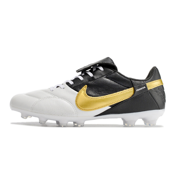 Nike Premier 3 White Black and Gold FG
