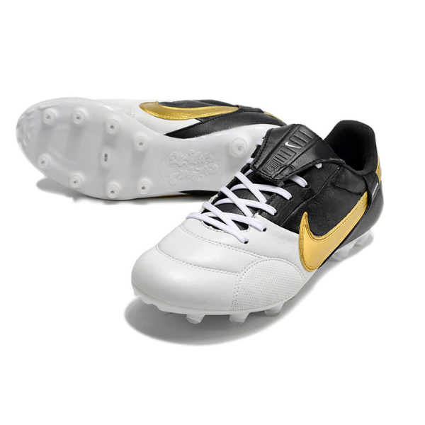 Nike Premier 3 White Black and Gold FG