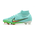 Nike Zoom Mercurial Superfly 9 Elite Light Blue and Green FG