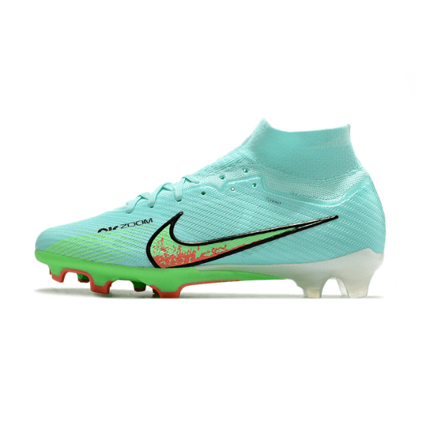 Nike Zoom Mercurial Superfly 9 Elite Light Blue and Green FG