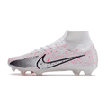 Nike Zoom Mercurial Superfly 9 Elite White Red and Black FG