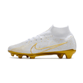 Nike Zoom Mercurial Superfly 9 Elite White and Gold FG