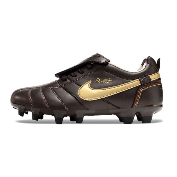 Nike Tiempo R10 Legend Elite Brown and Gold Tongue FG