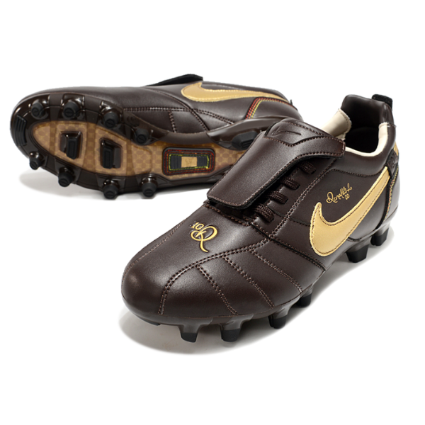 Nike Tiempo R10 Legend Elite Brown and Gold Tongue FG