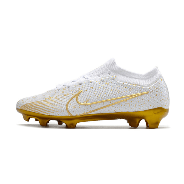 Nike Zoom Mercurial Vapor 15 Elite White and Gold FG