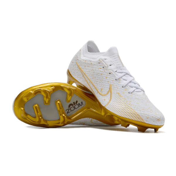 Nike Zoom Mercurial Vapor 15 Elite White and Gold FG