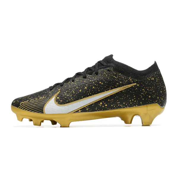 Nike Zoom Mercurial Vapor 15 Elite Black Gold and White FG