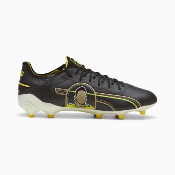 Puma King Ultimate Pelé Legends Pack Black and Yellow FG