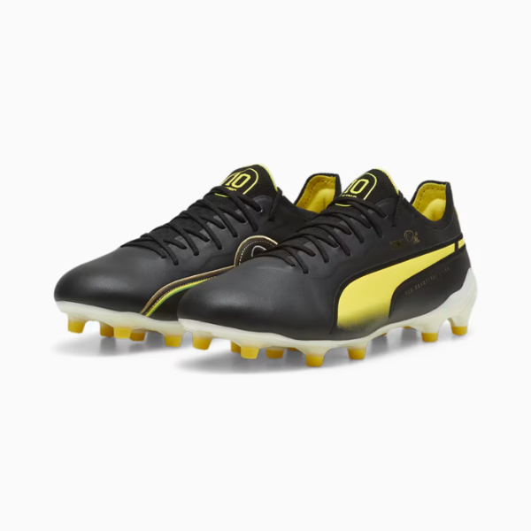 Puma King Ultimate Pelé Legends Pack Black and Yellow FG