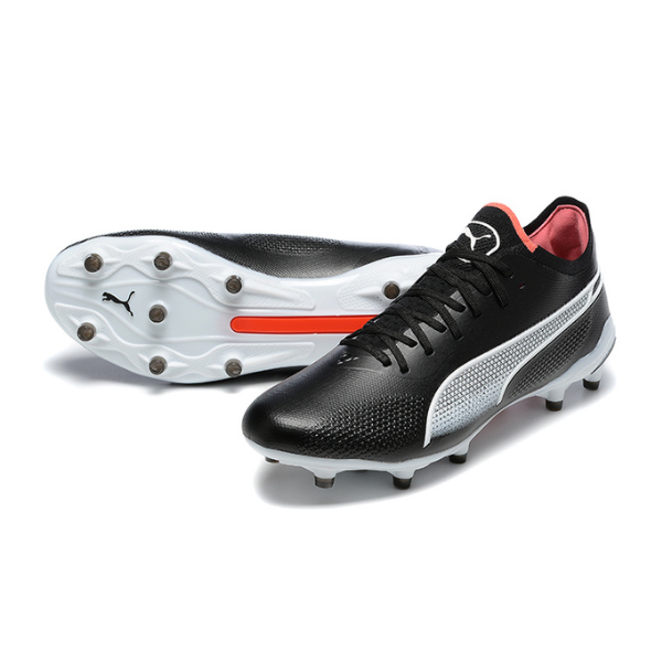 Puma King Ultimate Black White and Orange FG