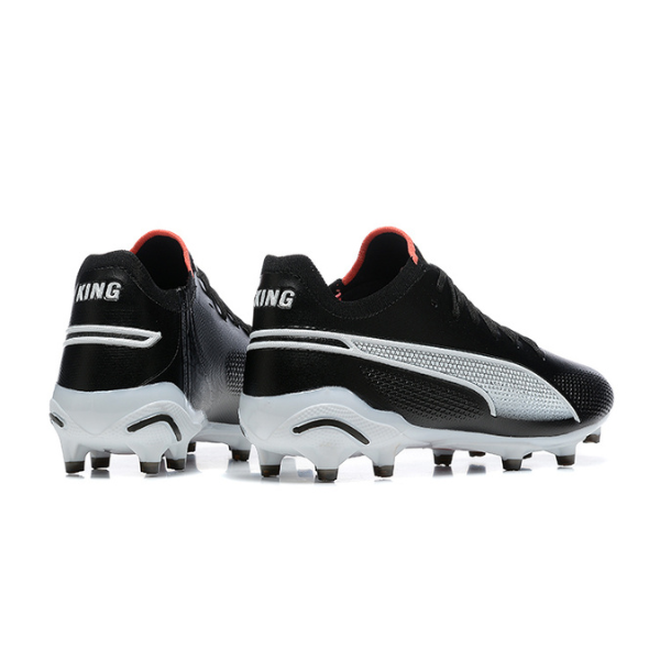 Puma King Ultimate Black White and Orange FG
