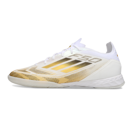 Adidas F50 Elite White and Gold IC