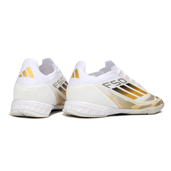 Adidas F50 Elite White and Gold IC