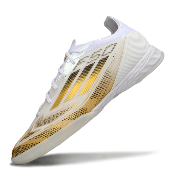 Adidas F50 Elite White and Gold IC