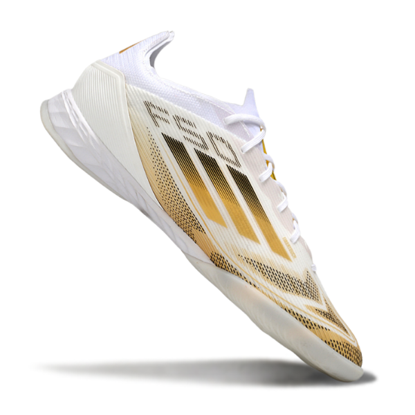 Adidas F50 Elite White and Gold IC