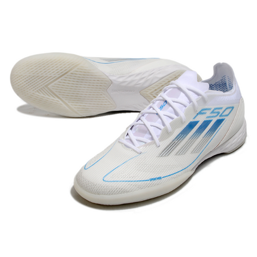 Adidas F50 Elite White and Blue IC