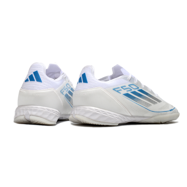Adidas F50 Elite White and Blue IC