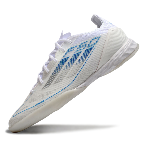 Adidas F50 Elite White and Blue IC