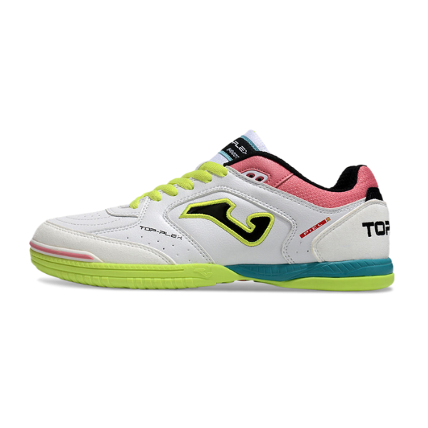 Joma Top Flex 24 IC White Pink and Green Futsal IC