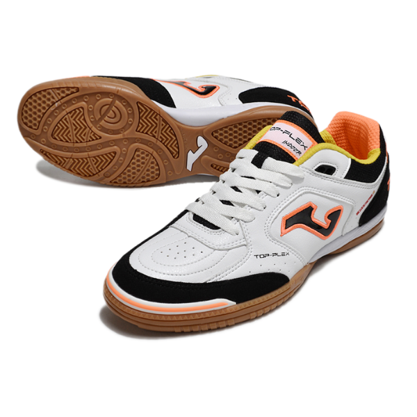 Joma Top Flex 24 IC White Black and Orange IC