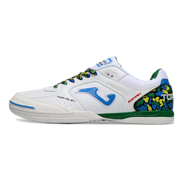 Joma Top Flex Rebound White Green and Blue IC
