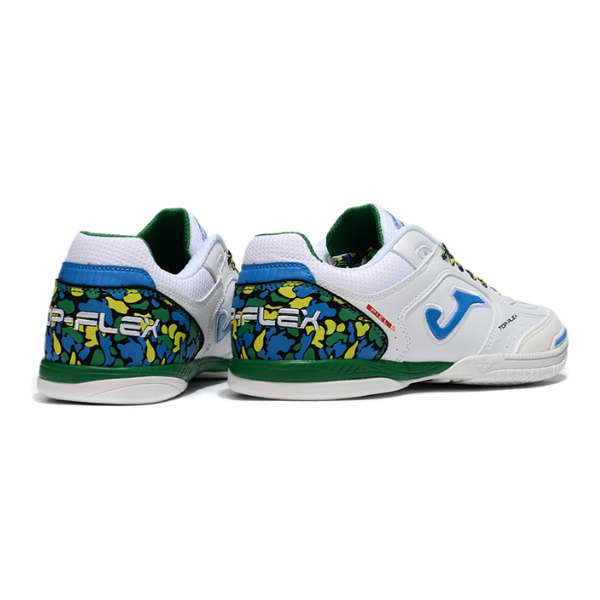 Joma Top Flex Rebound White Green and Blue IC