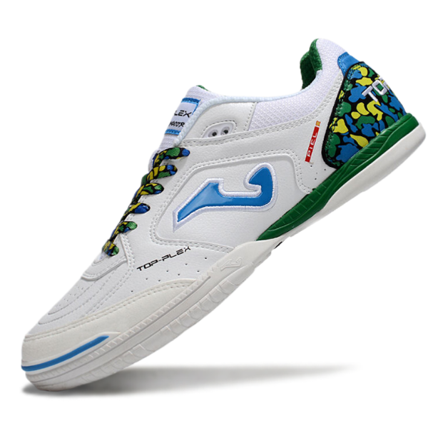 Joma Top Flex Rebound White Green and Blue IC