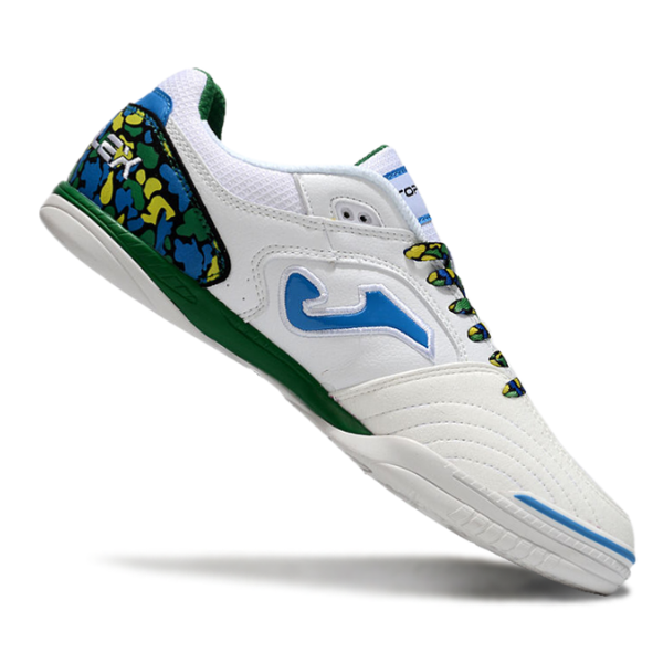 Joma Top Flex Rebound White Green and Blue IC