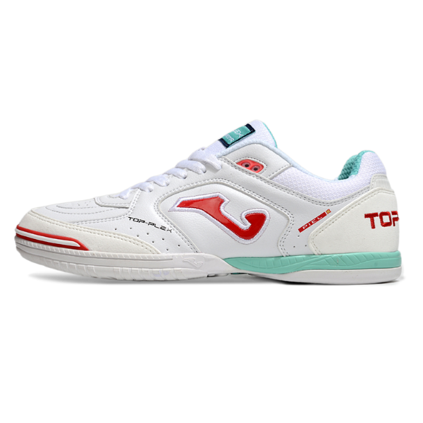 Joma Top Flex 24 IC White Red and Light Blue IC