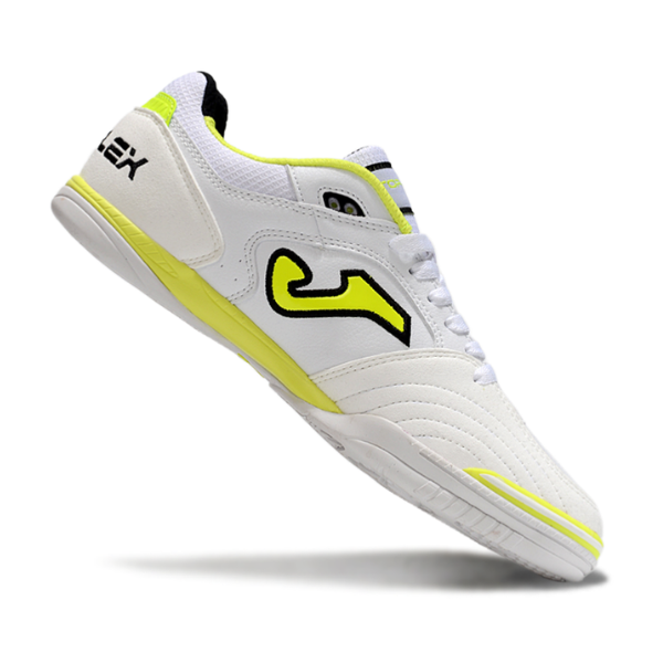 Joma Top Flex 24 IC White and Yellow Futsal IC
