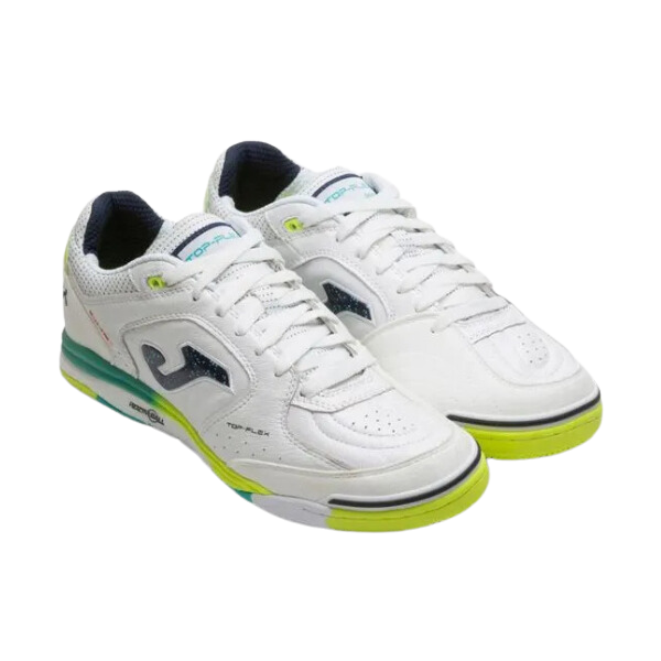 Joma Top Flex Rebound White Green and Yellow IC