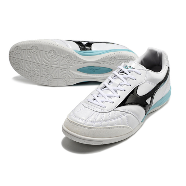 Mizuno Morelia Sala Japan IC White Black and Light Blue IC