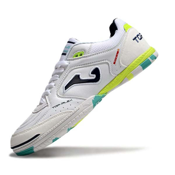 Joma Top Flex 24 IC White Green and Yellow Futsal