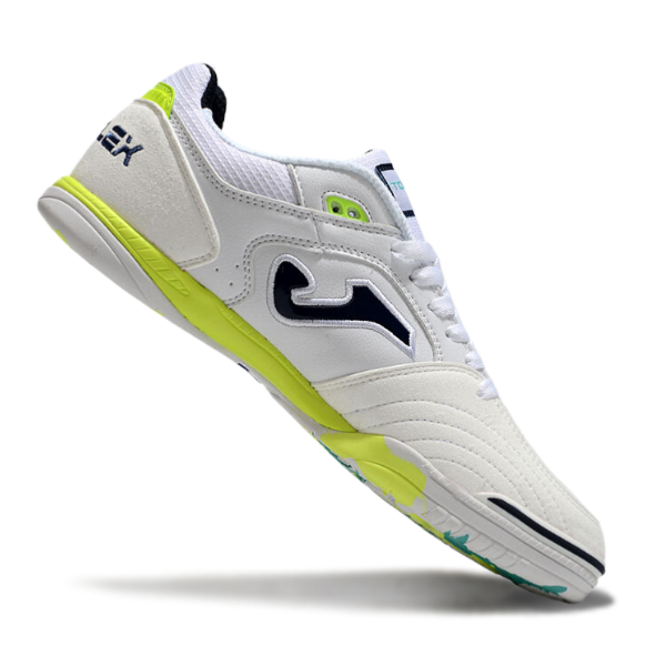 Joma Top Flex 24 IC White Green and Yellow Futsal
