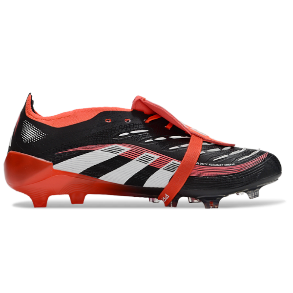 Adidas Predator 25 Elite Tongue Black and White Firm Ground FG Kids Football Boot