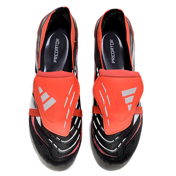 Adidas Predator 25 Elite Tongue Black and White Firm Ground FG Kids Football Boot