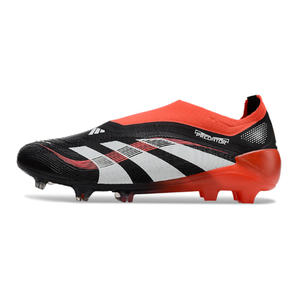 Adidas Predator 25 Elite Laceless Green and Black Firm Ground FG Kids Football Boot