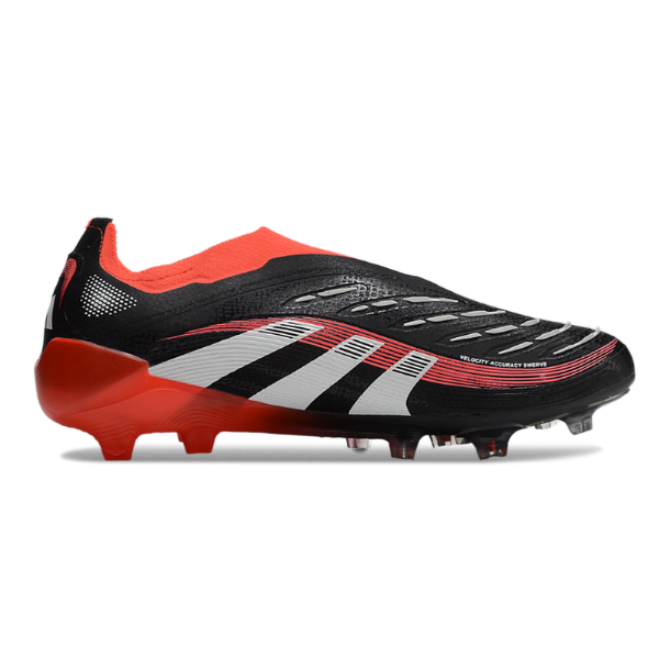 Adidas Predator 25 Elite Laceless Green and Black Firm Ground FG Kids Football Boot