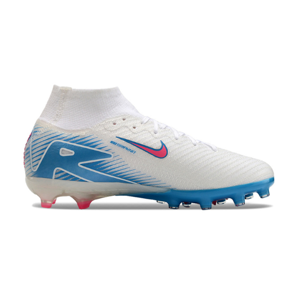 Nike Air Zoom Mercurial Superfly 10 Elite Kids White Light Blue and Pink AG