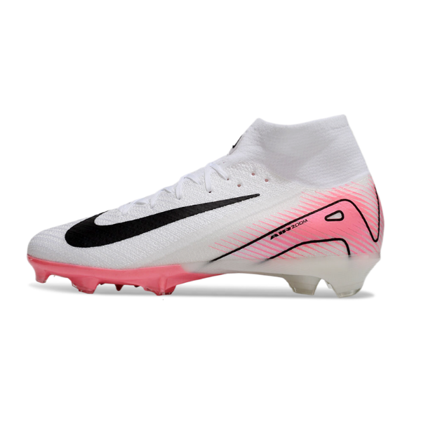 Nike Air Zoom Mercurial Superfly 10 Elite White and Pink FG Kids