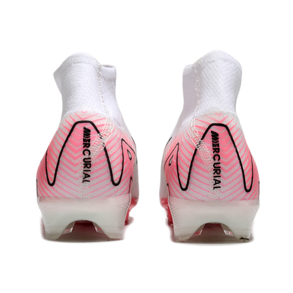 Nike Air Zoom Mercurial Superfly 10 Elite White and Pink FG Kids