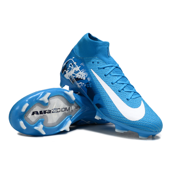 Nike Air Zoom Mercurial Superfly 10 Elite Light Blue Firm Ground FG Kids Football Boot
