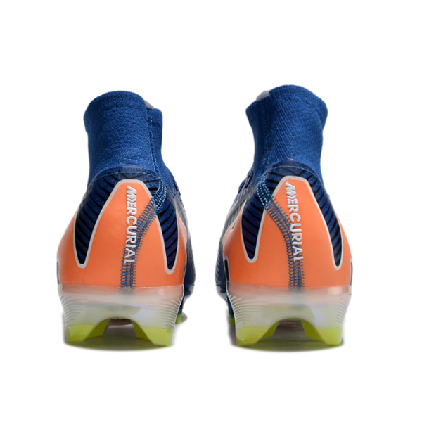 Nike Air Zoom Mercurial Superfly 10 Elite Blue and Orange Firm Ground FG Kids Football Boot