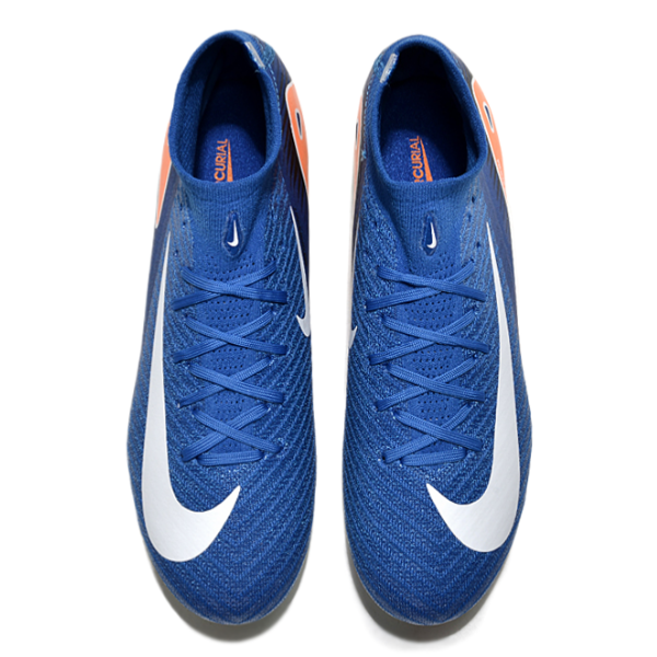 Nike Air Zoom Mercurial Superfly 10 Elite Blue and Orange Firm Ground FG Kids Football Boot