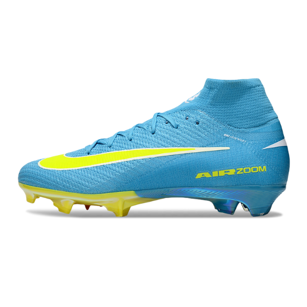 Nike Air Zoom Mercurial Superfly 10 Elite Blue and Green FG Kids
