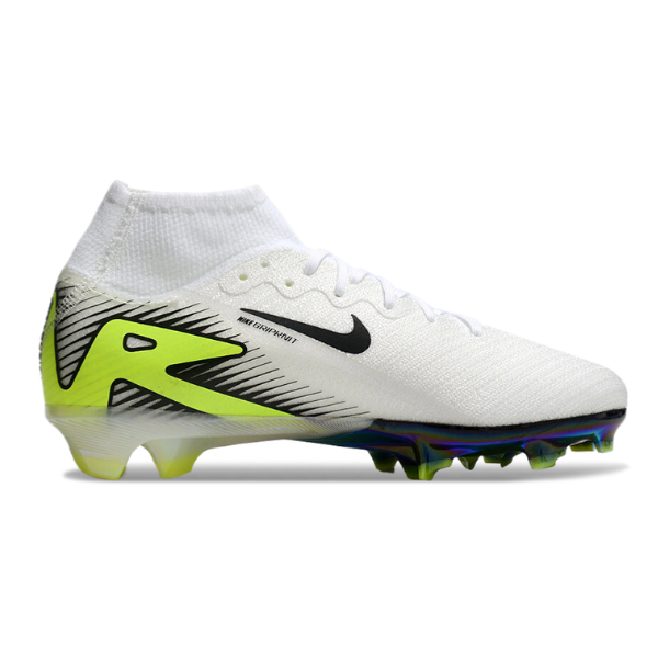 Nike Air Zoom Mercurial Superfly 10 Elite White Green and Black FG Kids
